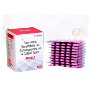 Paracetamol 325mg + Phenylephrine 5mg+ Diphenhydramine 25mg + caffeine (Anhydrous) 30 MG